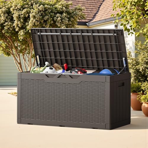 greesum outdoor storage box 100 gallon storage bin, package contents