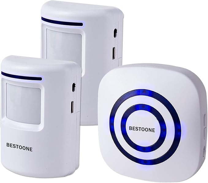 BESTOONE Motion Sensor Alarm, Long Range Wireless Driveway Alarm, Indoor Home by BESTOON