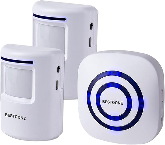 BESTOONE Motion Sensor Alarm, Long Range Wireless Driveway Alarm, Indoor Home by BESTOON