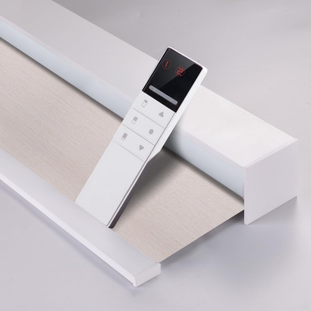 ZSHINE Motorized Blackout Roller Blinds Customize Width Remote Control Wireless