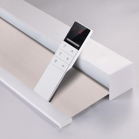 ZSHINE Motorized Blackout Roller Blinds Customize Width Remote Control Wireless by ZSHINEHome