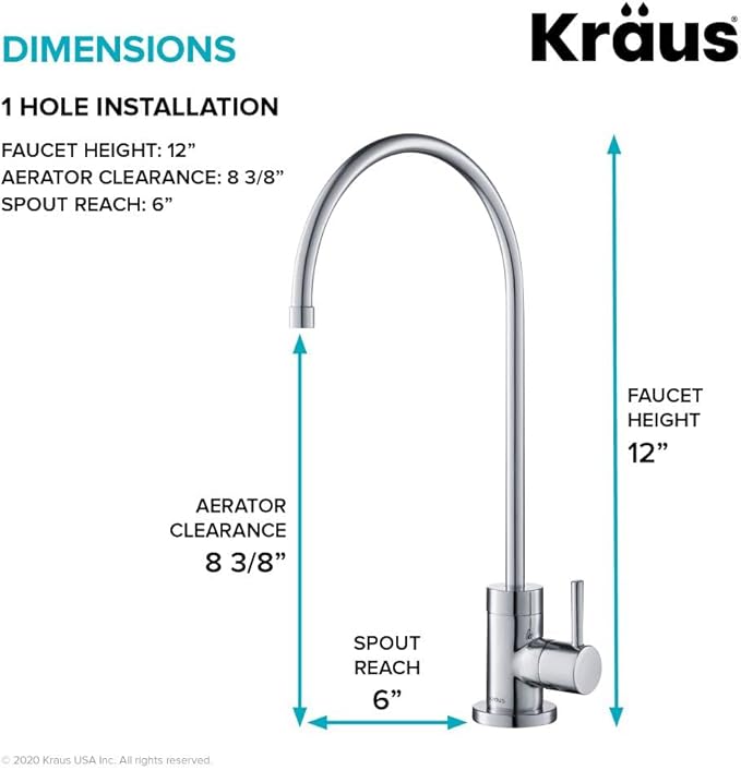KRAUS Purita 100% Lead-Free Kitchen Water Filter Faucet in Chrome - Image 3