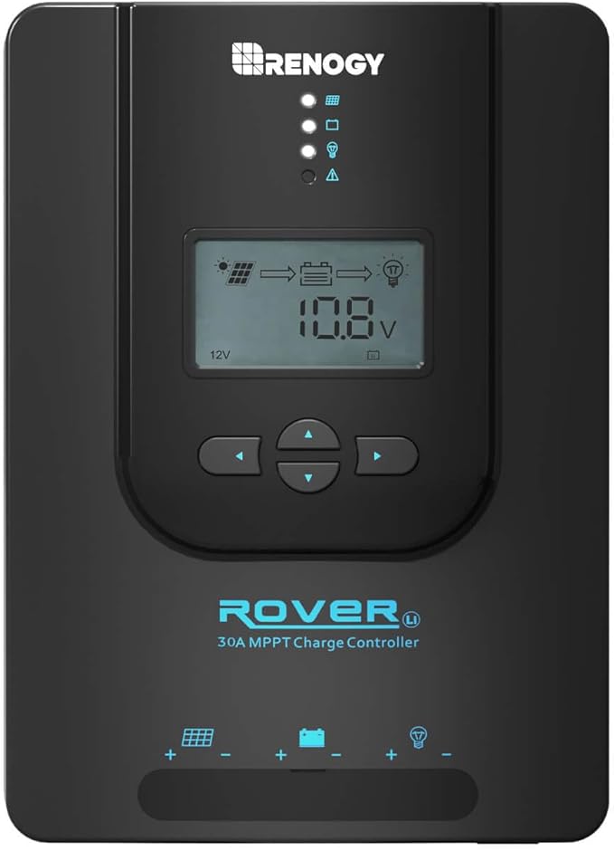 Renogy Solar Charge Controller -Rover 30A 12V24V Auto DC Input MPPT Charge - Image 2