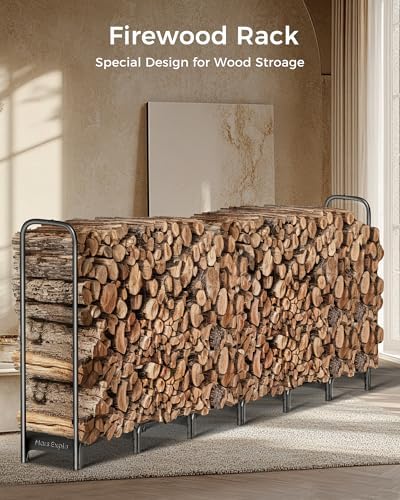 12ft firewood log rack with cover outdoor, heavy, package contents