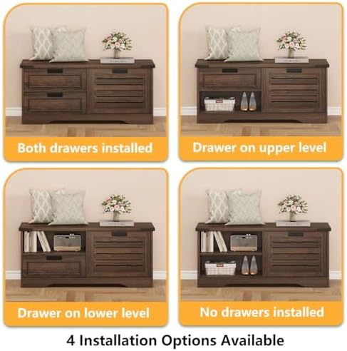 fatorri bench with shoe storage for entryway, wooden on a desk or shelf
