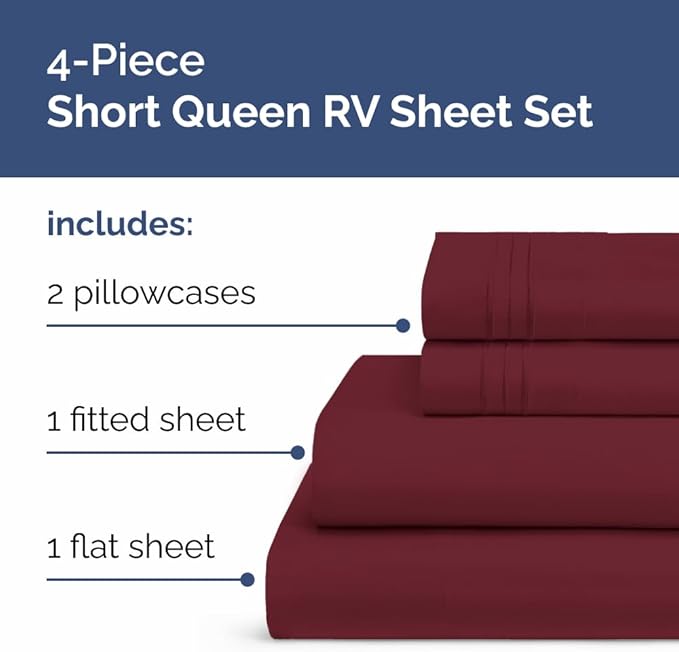 RV Short Queen Sheet Set 60 X 75 - Image 2