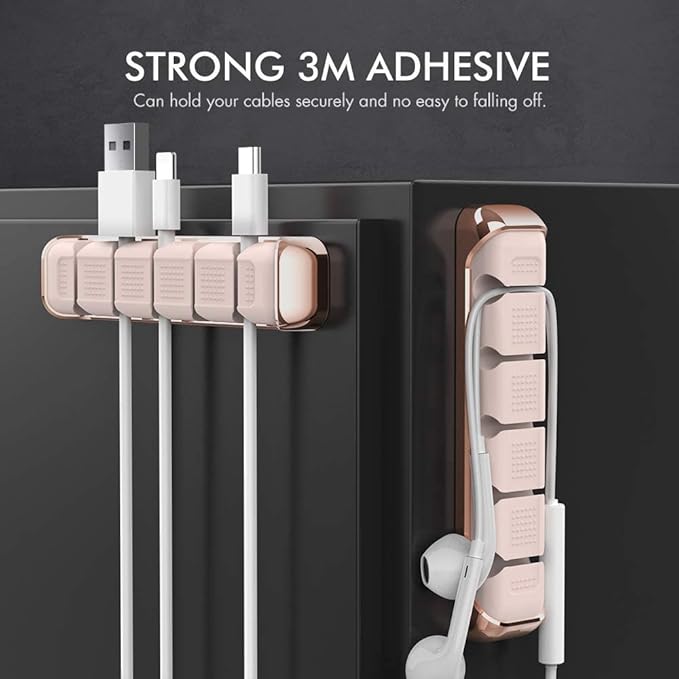 AHASTYLE Cable Organizer Holder 5 Slots Desktop Cord Wire Clips Keeper - Image 3