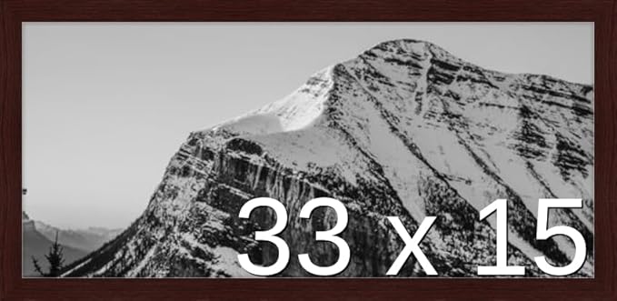 Frame It Easy 33 x 15 Merlot Wood Frame by FrameItEasy