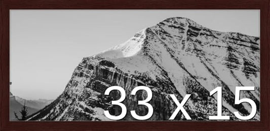 Frame It Easy 33 x 15 Merlot Wood Frame by FrameItEasy