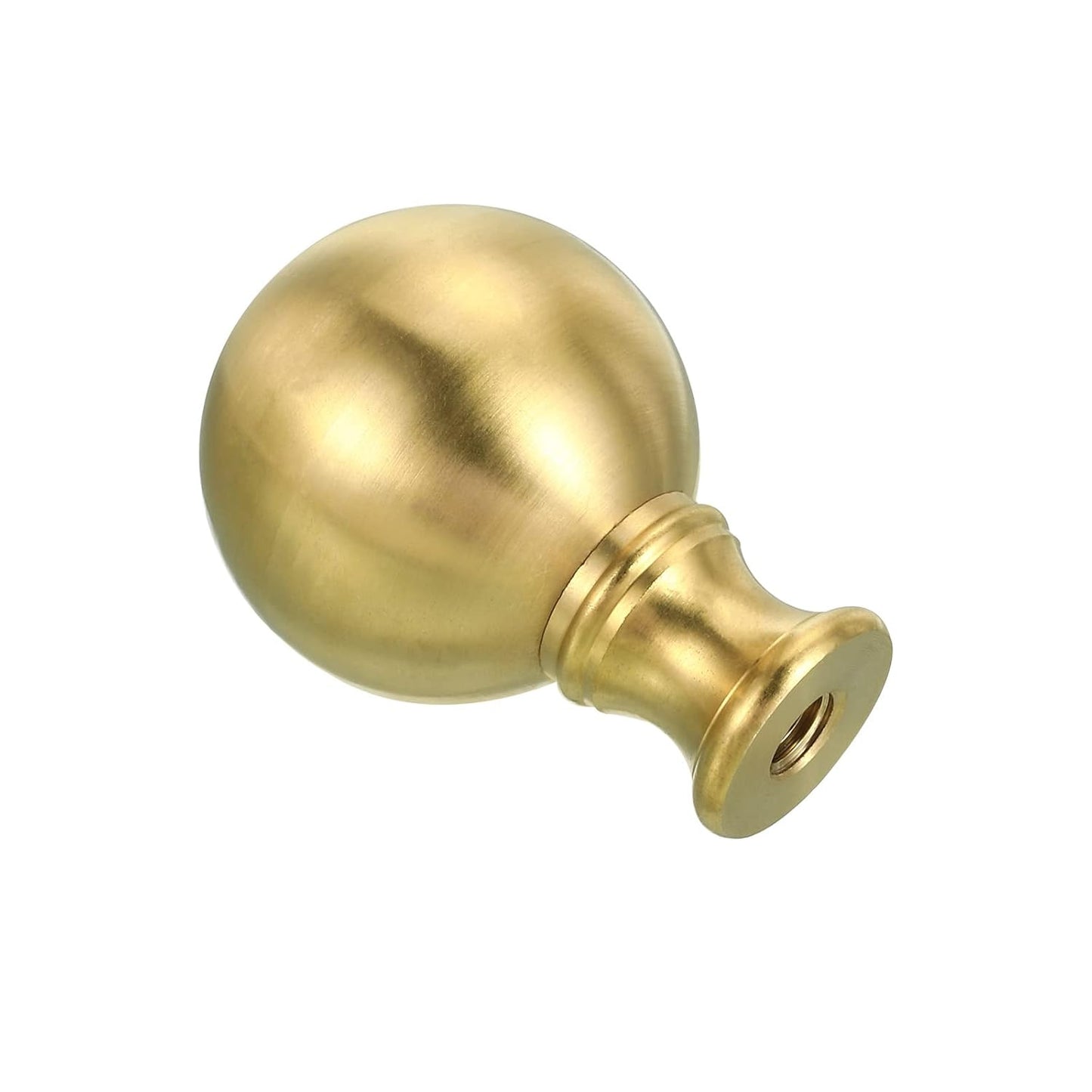 PATIKIL 1/4-27 Lamp Finial Ball Cap Knob, Lamp Shade Harp Top Screw Decoration for Table Lamps Floor Lamps, Brass