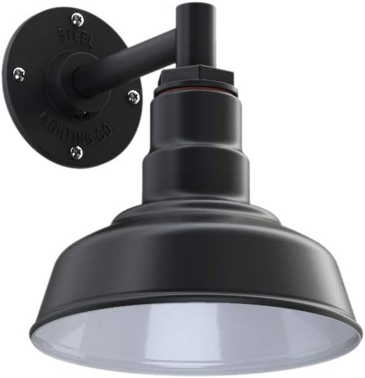 Steel Lighting Co. Hawthorne Barn Light | Outdoor Wall Mounted | 8 inch Dome | by SteelLightingCo