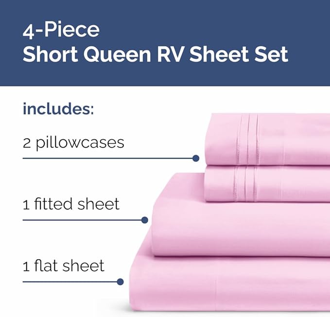 RV Short Queen Sheet Set 60 X 75 - Image 2