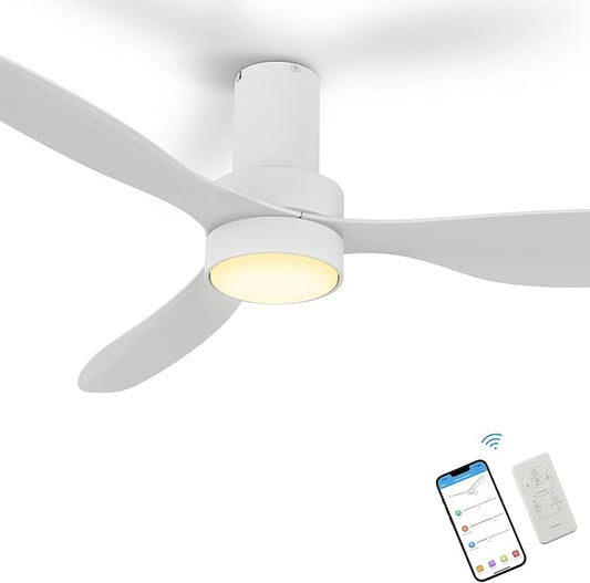 SMAAIR 52" Smart Flush Mount Ceiling Fans by SMAAIR