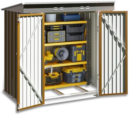 metal garden shed, 2 lockable doors, ventilated, for, package contents