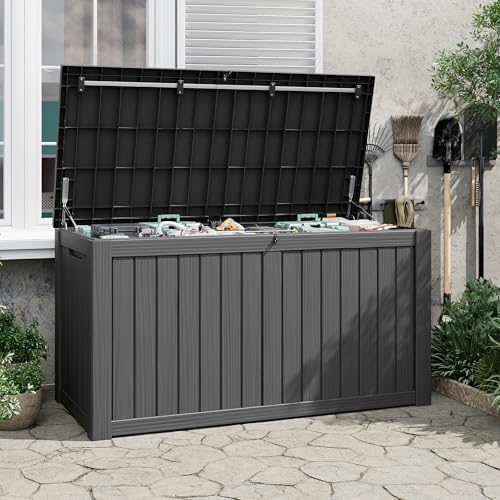 outdoor storage waterproof deck box for patio (160 on a desk or shelf