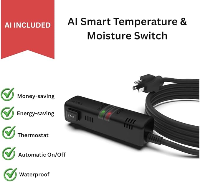 AI Smart Temperature & Moisture Switch, Roof Heat Cable Controller - Image 2