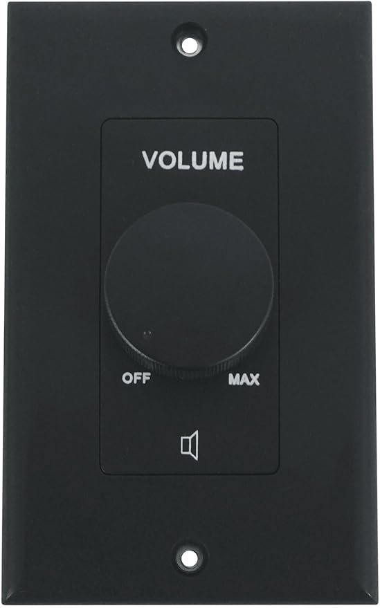 Rockville VOL70200 Black 200W 70V Volume Control Zone Controller, Single Gang - Image 2