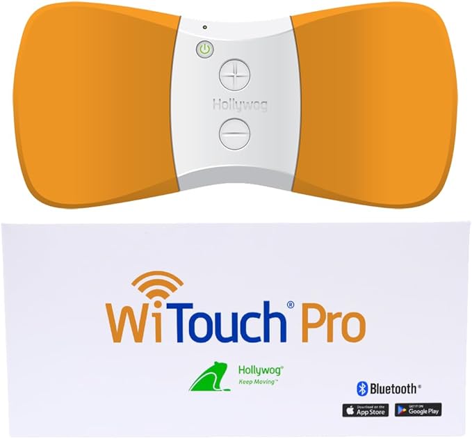WiTouch Pro TENS Unit for Back Pain Relief & Recovery, Wearable Muscle by Hollywog
