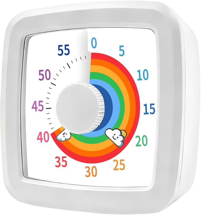 MEPHILIMIA Visual Timer Kids/Adults 60 Minutes Rainbow Countdown Timer Time by Unknown