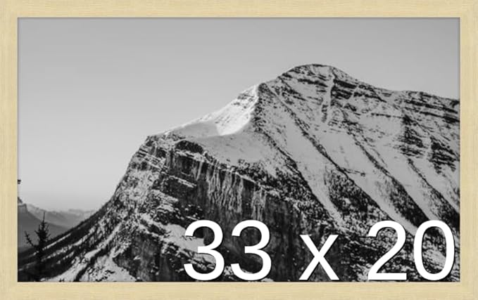 Frame It Easy 33 x 20 Wheat Wood Frame by FrameItEasy