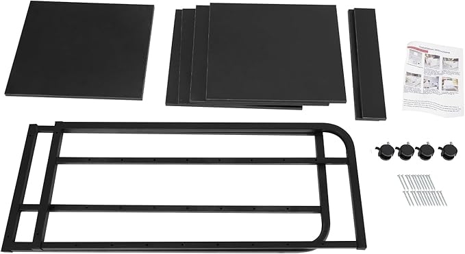 5-Tier AV Media Stand with Universal Wheels, Center Stereo Components Storage - Image 8