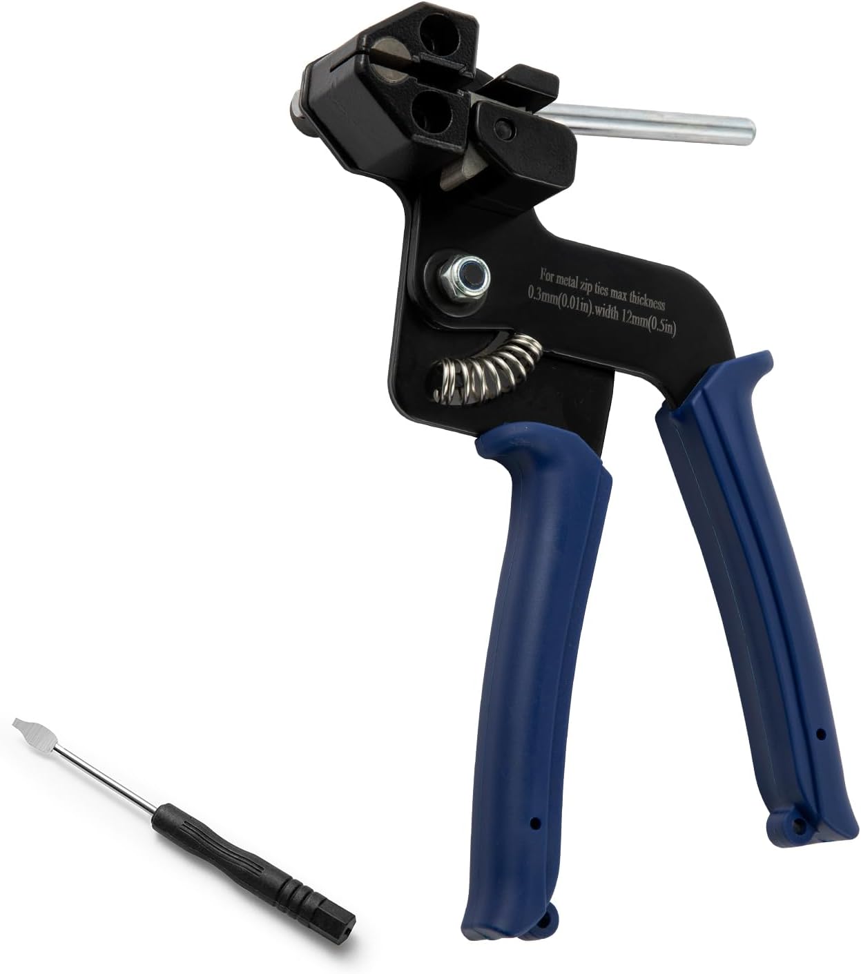 Metal Zip Ties Cutter, Stainless Steel Cable Tie Gun with Tensioning Installation Cutting Tool for Self-Locking Stainless Zip Ties with Free Zip Tie Release Tool, Dual-Hand Operation