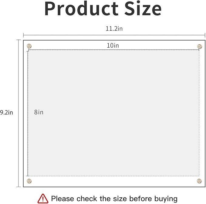 Kalami 3 Pack 8x10 Picture Frame Wall Mount Self Adhesive, Full Frame Size 10x11 - Image 2