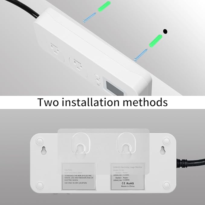 Electricity Usage Monitor, Briidea Power Consumption Watt Voltage Amp Meter - Image 3