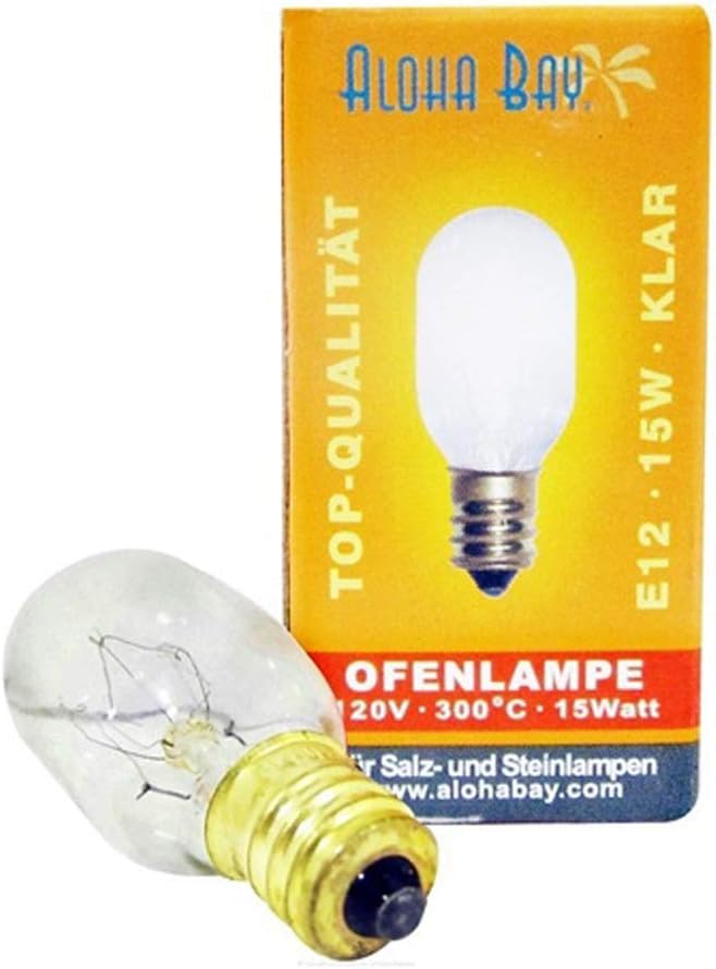 Himalayan Salt - Lamp Replacement Bulb 15 Watts/110 Volts Clear | Heat Resistant Design - Fits All Standard Salt Lamps