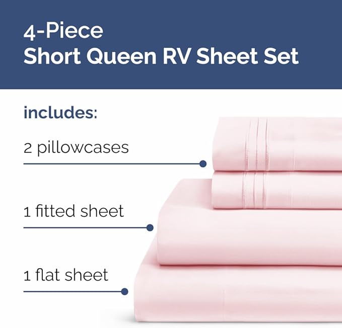 RV Short Queen Sheet Set 60 X 75 - Image 2