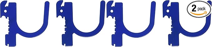 Wall Control Pegboard Accessory U-Shaped Slotted Metal Hook Blue by Wall+Control