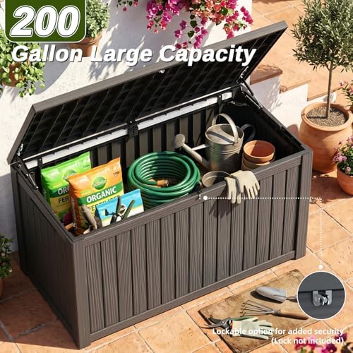 200 gallons outdoor storage deck box, close-up detail