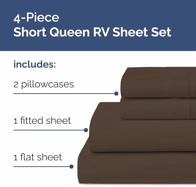 RV Short Queen Sheet Set 60 X 75 - Image 2