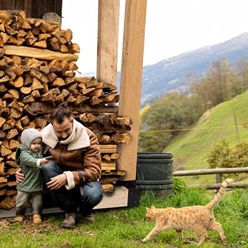 highpro firewood rack outdoor, fire wood racks, fire, front angle view