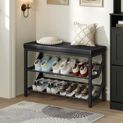 yatiney shoe bench with cushion, entryway bench with, main product view