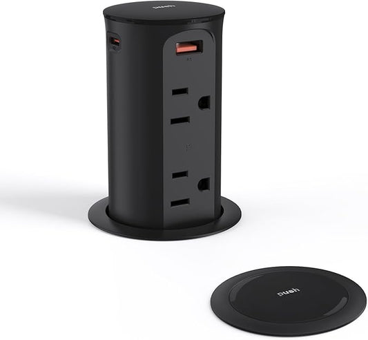 Jgstkcity Pop Up Power Outlet for Countertops & Desks, 2.5-Inch Hole Flush by Jgstkcity