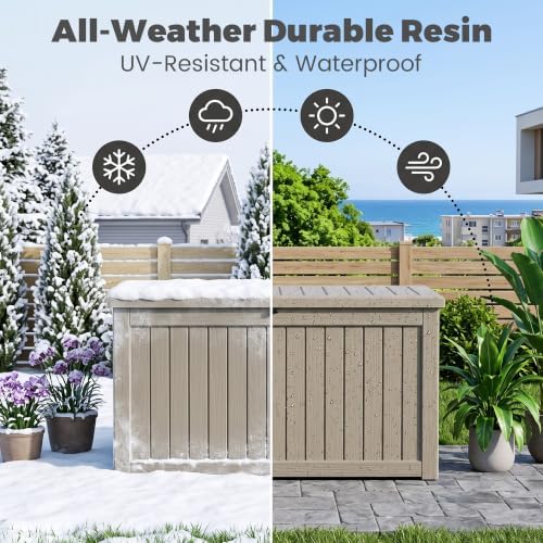 270 gallon outdoor storage box waterproof, lockable resin, view 9