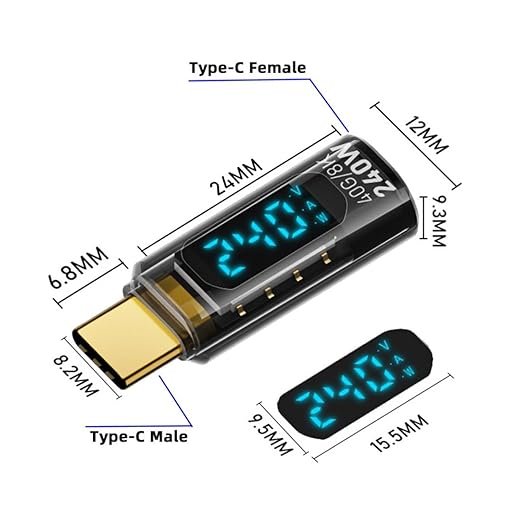 chenyang USB C Digital Display Adapter, USB 4.0 Type C Male to Female 40Gbps - Image 8