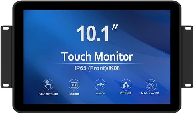 GreenTouch 10.1 inch 10 Points Front Waterproof Industrial Open Frame PCAP by GreenTouch