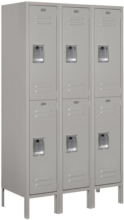 salsbury industries 62355gy-u double tier 3-inch wide 5-feet, main product view