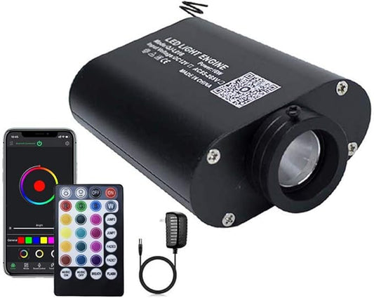 AZIMOM 16W Car Use Sound Activated Fiber Optic Light Box Engine Music Sensor by AZIMOM