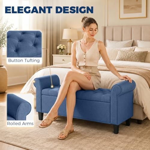 homcom 47" storage ottoman end of bed bench, package contents