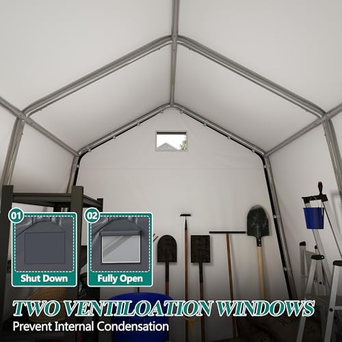 gartoo 8' x 14' outdoor storage shelter shed, package contents