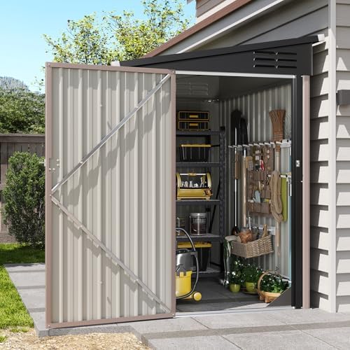 aoxun 6' x 4' lean to shed outdoor, view 9