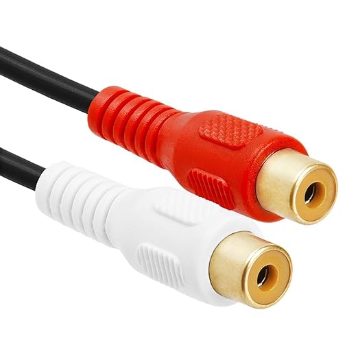 Cmple - [5 Pack 3.5mm Mini Plug to 2 RCA Jack Gold Plated Y Adapter, 3.5mm Male - Image 3
