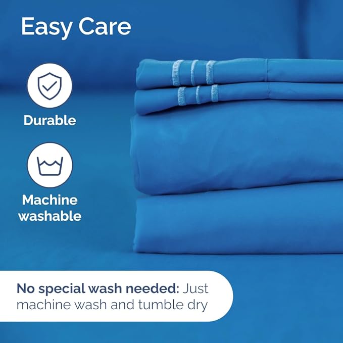 Split Head King Sheet Set – 4 Piece Flex Split Top King Sheets - Image 9