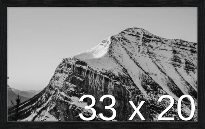 Frame It Easy 33 x 20 Black Grain Wood Frame by FrameItEasy