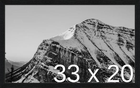 Frame It Easy 33 x 20 Black Grain Wood Frame by FrameItEasy