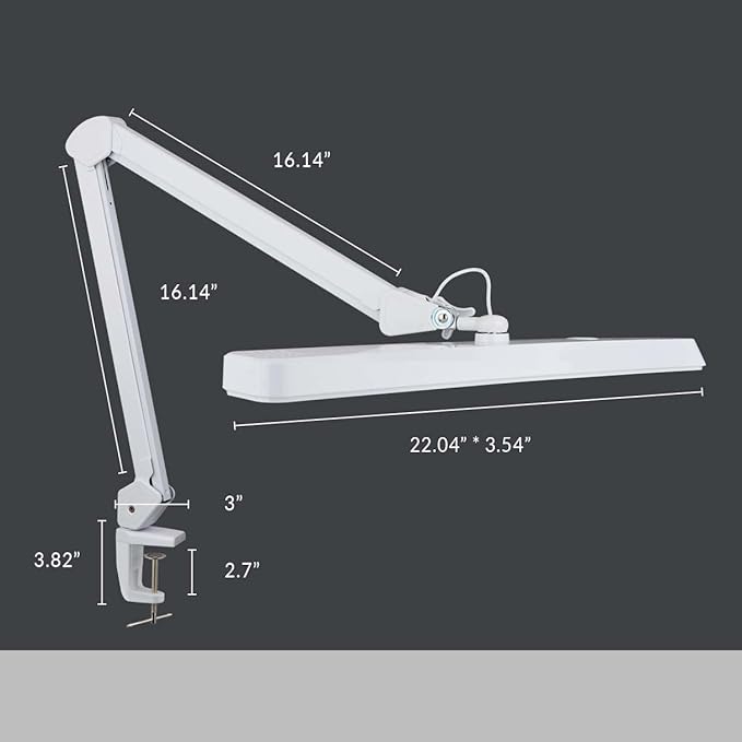 Neatfi XL 2, 500 Lumens LED Task Lamp, 22 Inches Wide, Eye-Caring, Desk Light - Image 7