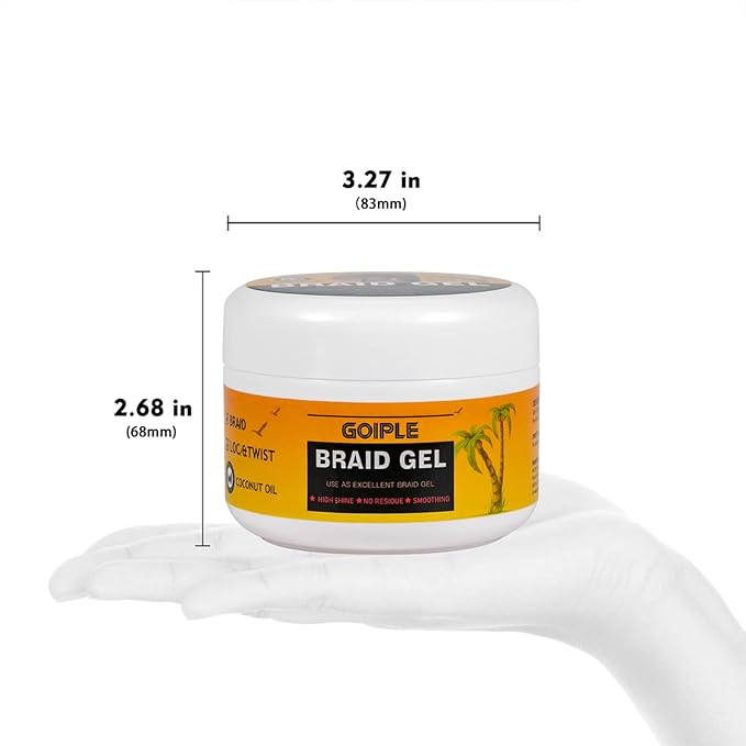 8.8OZ Strong Hold Braiding Gel for Twists, Cornrows - Image 8